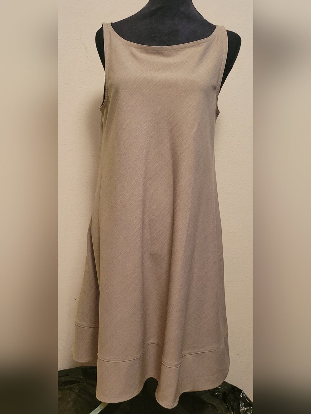 Theory Sleeveless Midi Dress in Taupe
